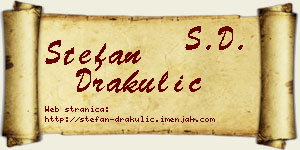 Stefan Drakulić vizit kartica